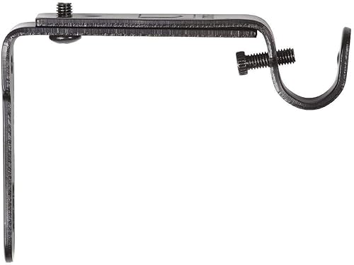 Miniatura 8 de Umbra 244930-038 soporte ajustable negro para barra de cortinas paquete individual con 2 piezas