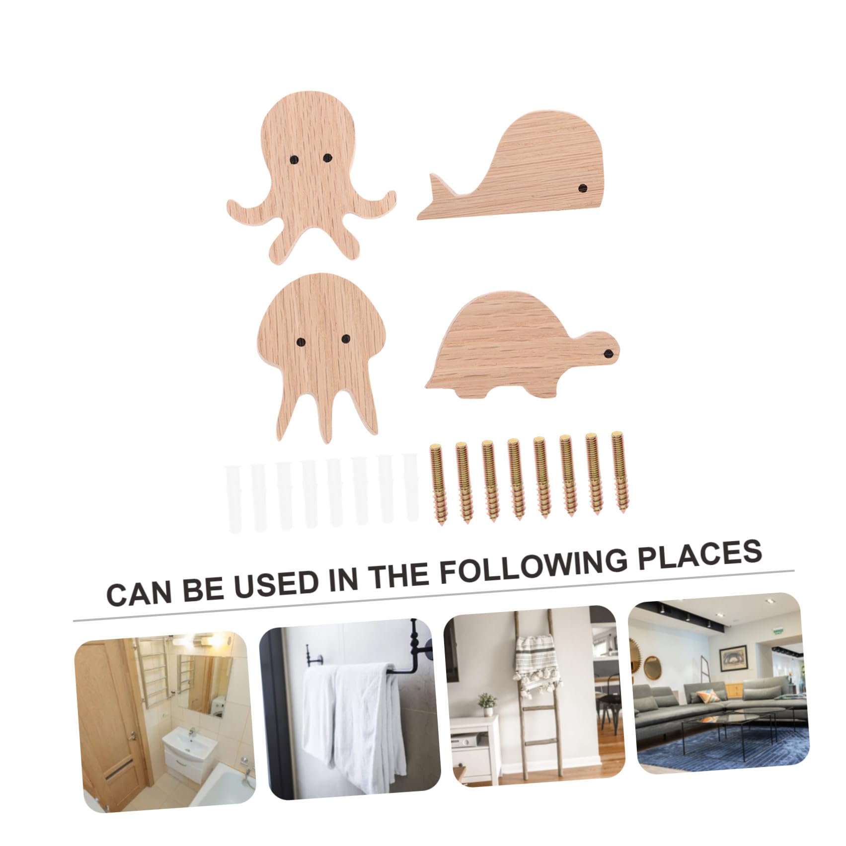 MAGICLULU 2sets Per Decorazione e Organizzazione Casa Appendini Per Cappotti Decorazioni Per Camerette