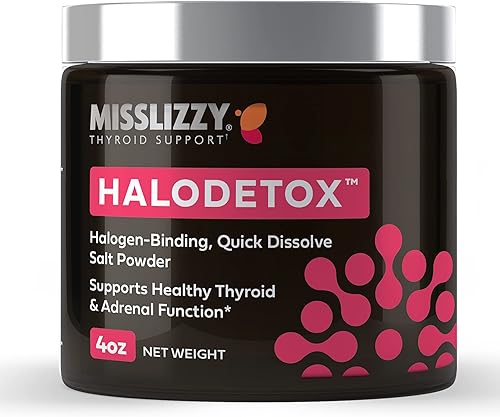 Miss Lizzy HaloDetox - Polvo de sal rosa pura y sin refinar con 80 minerales para desintoxicar bromo, cloro y fluoruro, reponer electrolitos y