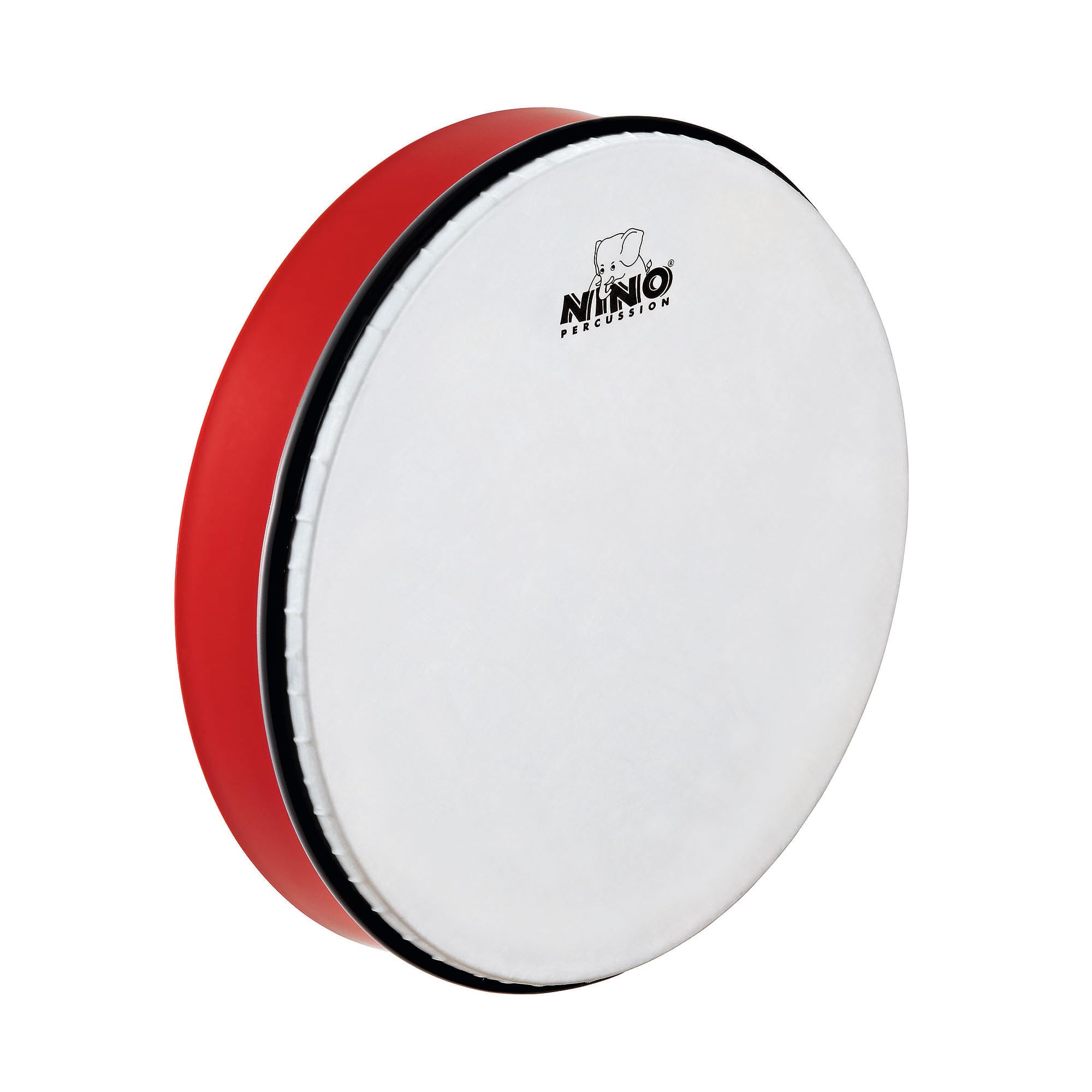 Nino Percussion Hand Drum Instrument - Sehr Große Handtrommel für Kinder ab 5 Jahren - Durchmesser 12 Zoll (ca. 30,5 cm) - Kunststoff, Rot (NINO6R)