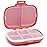 8 Compartments Travel Pill Organizer, Daily Pill Case Small Pill Box for Pocket Purse, Portable Pill Container Medicine Vitamin Organizer (Red)