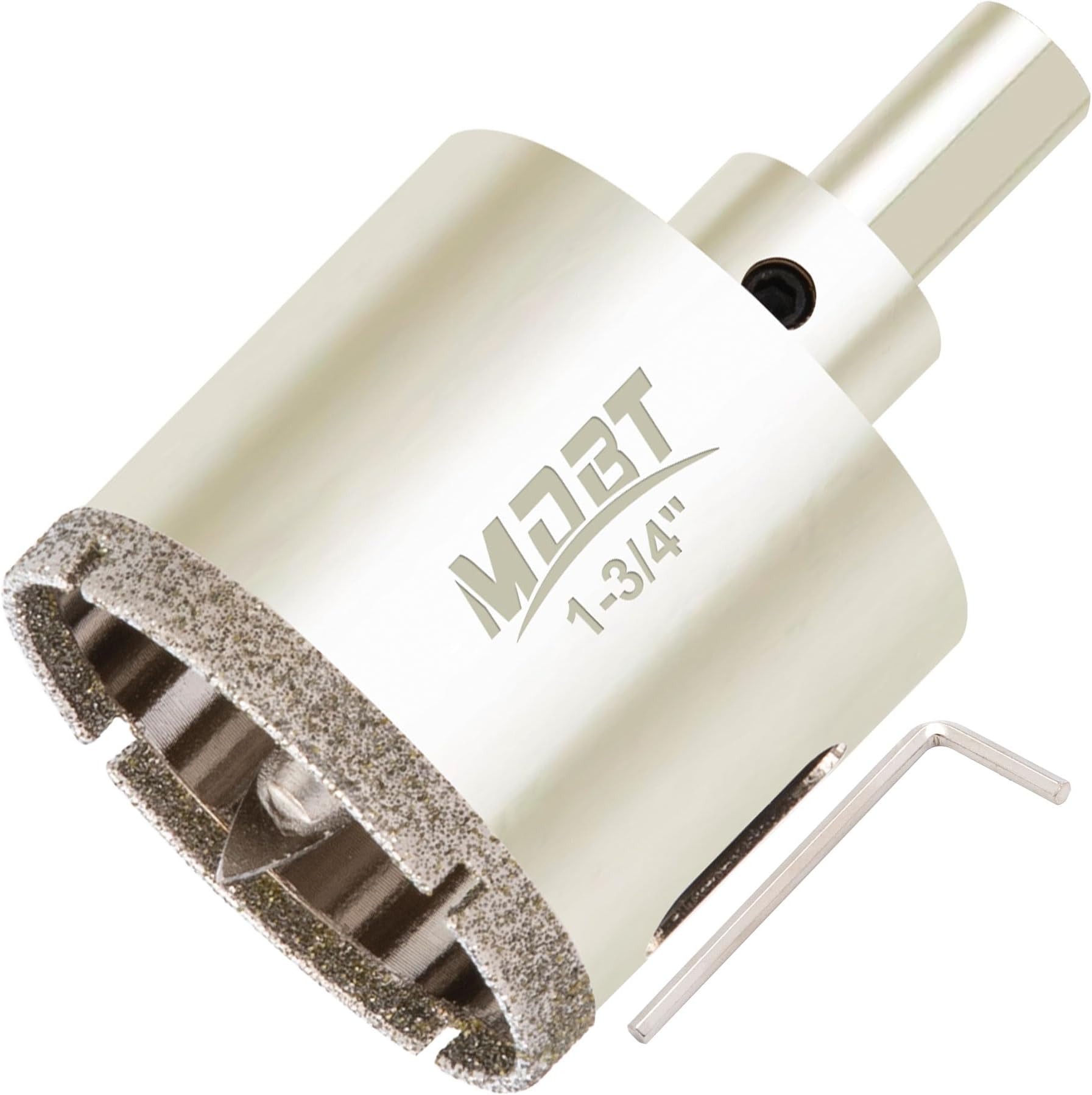 Diamond Hole Saw with Pilot Bit, 1-3/4 Tile Hole Saw with Center Drill Bit for Marble, Granite, Ceramics,Porcelain, Glass, 1-1/2" Depth of Cut for Thick Countertops