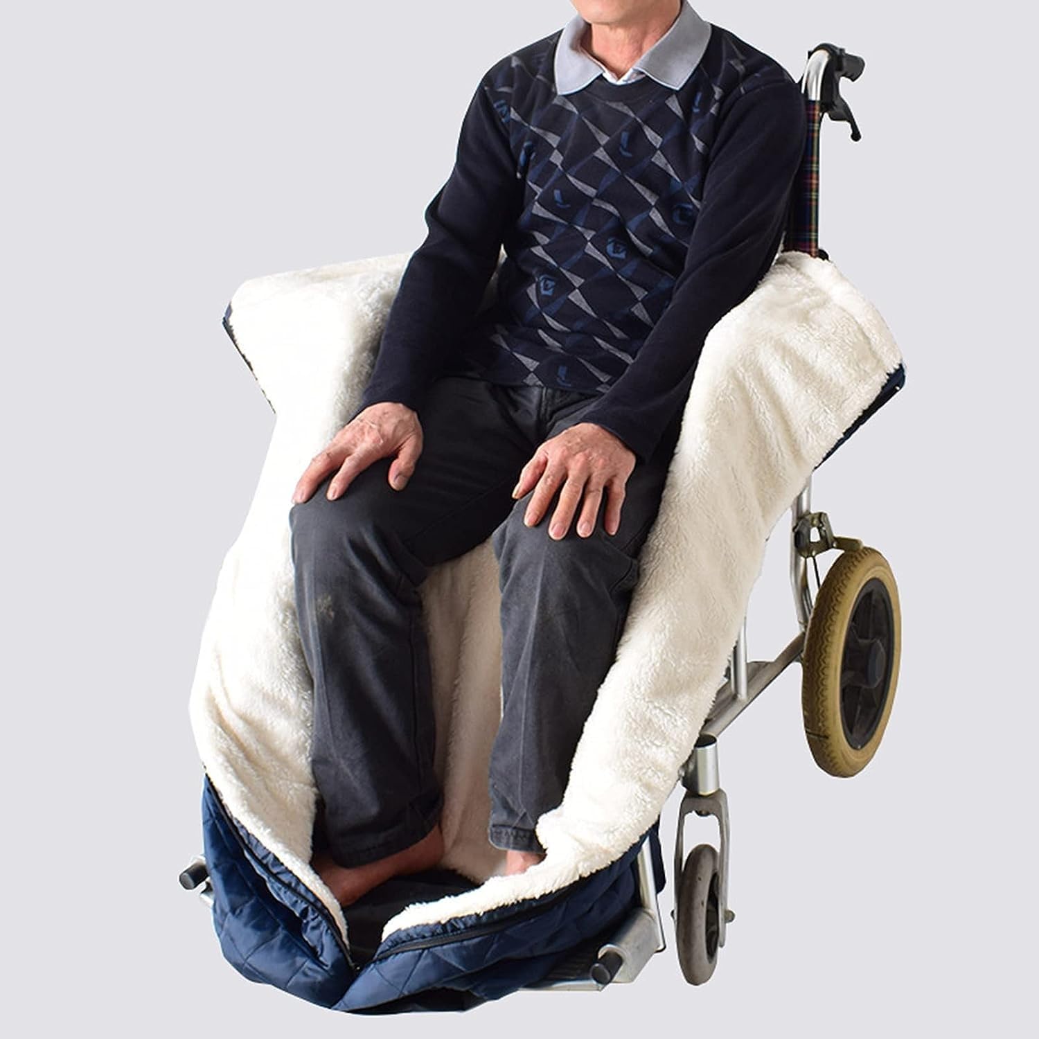 Manta para Silla de Ruedas, Funda de Lluvia para Silla de Ruedas, Accesorios para sillas de Ruedas, Manta con Cremallera para Silla de Ruedas para Mayor Comodidad, Perfec