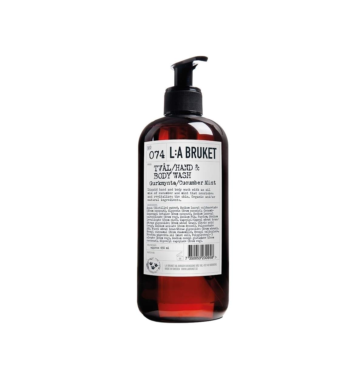 LA BRUKET No.74 Liquid Soap Cucumber/Mint 450ml