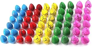 Toyvian 60 Peças Incubação Crescente Dino Dragão Crianças Ovos Ovos Artificiais Figura De Brinquedos Para Incubação Em Água Trompete Brinquedo Crescendo Em Água