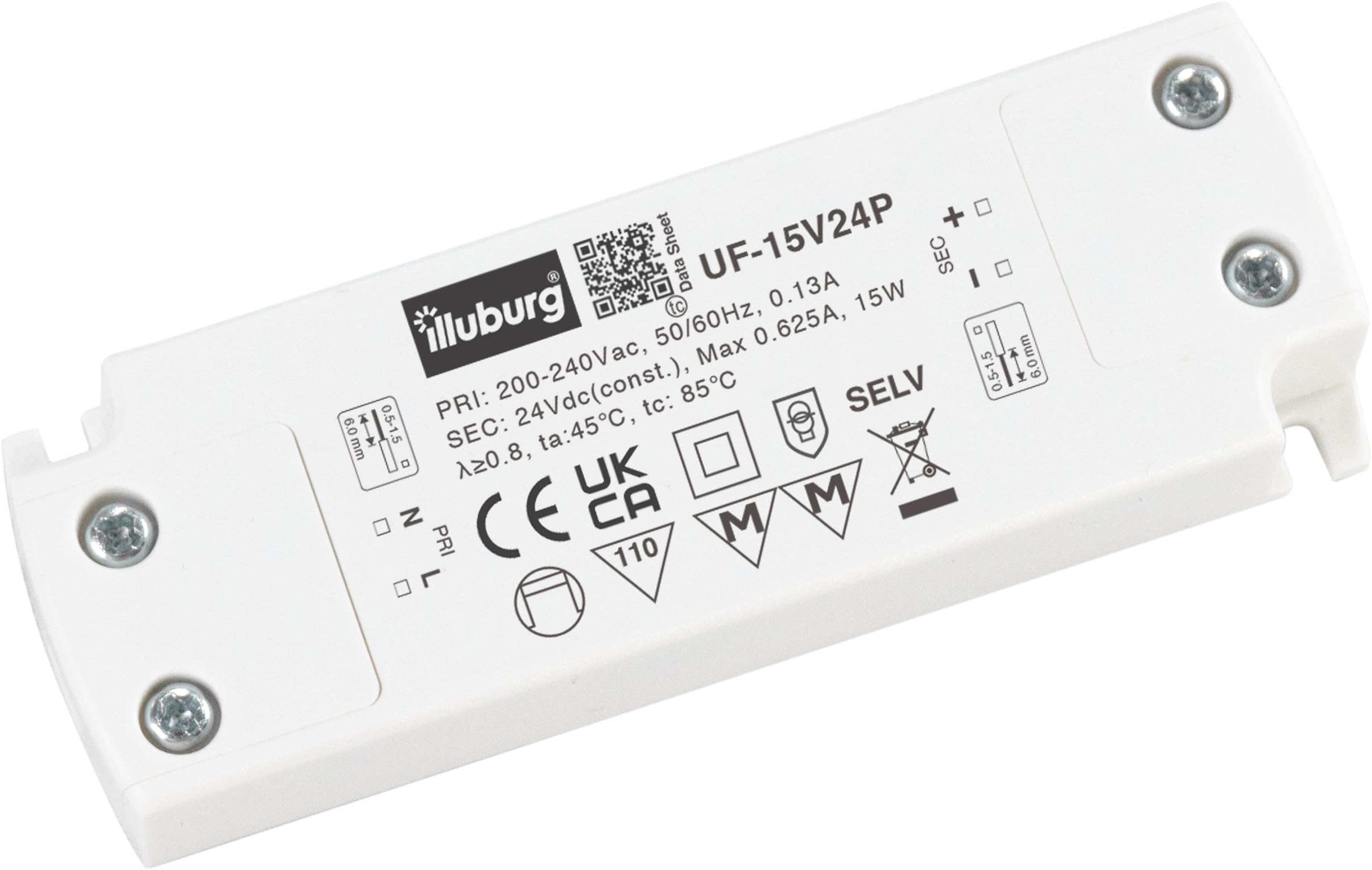 LED Transformator | 200W | 12 of 24V | IP20 | Zwart | Quick connect