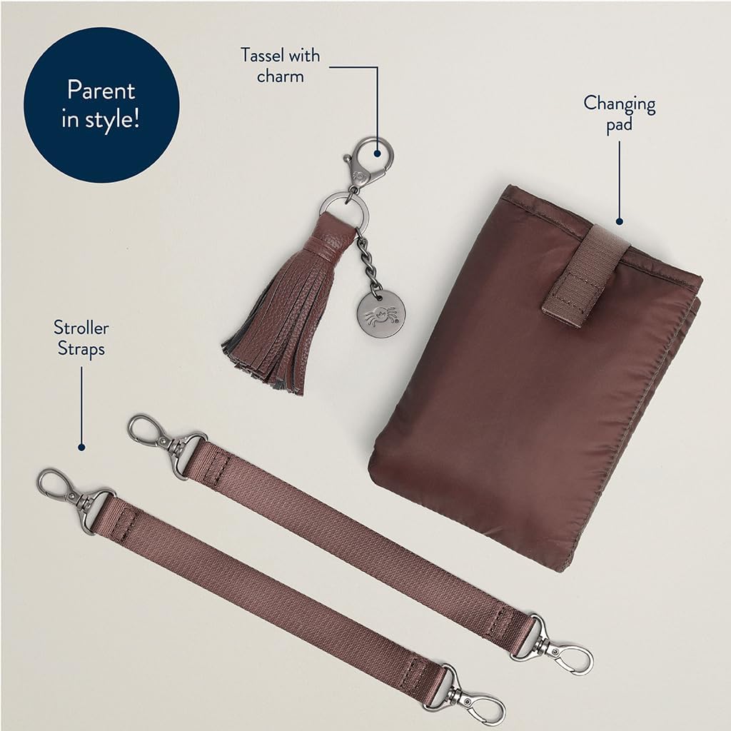 Itzy Ritzy Boss Tote Diaper Bag – Vegan Leather Tote with Stroller Straps, Changing Pad, Shoulder Straps & Tassel