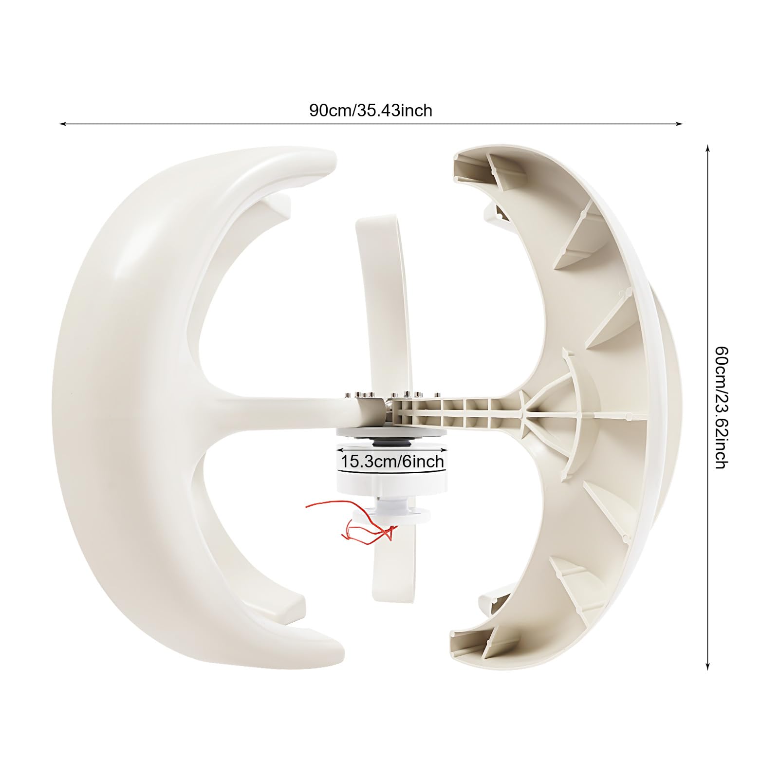 Generatore Di Eoliche 600W Generatore Verticale Generatore Generatore Di Generatore Di Turbina Di Potenza Eolica Lanterna Portatile,Per La Casa, L'energia eolica E Solare