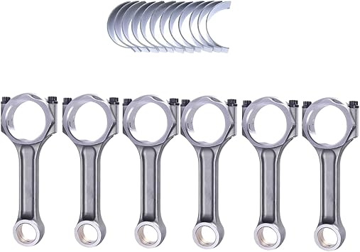 6pcs Connecting Rod & Rod Bearing Set fits for Isuzu 6BG1 6BG1T Engine