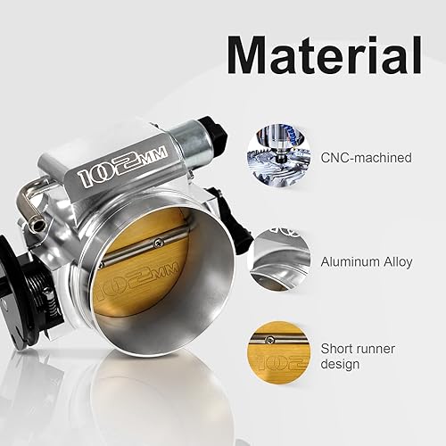 Miniatura 10 de Cuerpo del acelerador de 3.622 in 4 pernos para LS1 LS2 LS3 LS6 LS7 LSX Drive por cable con sensores de posición del acelerador TPS IAC Aluminio