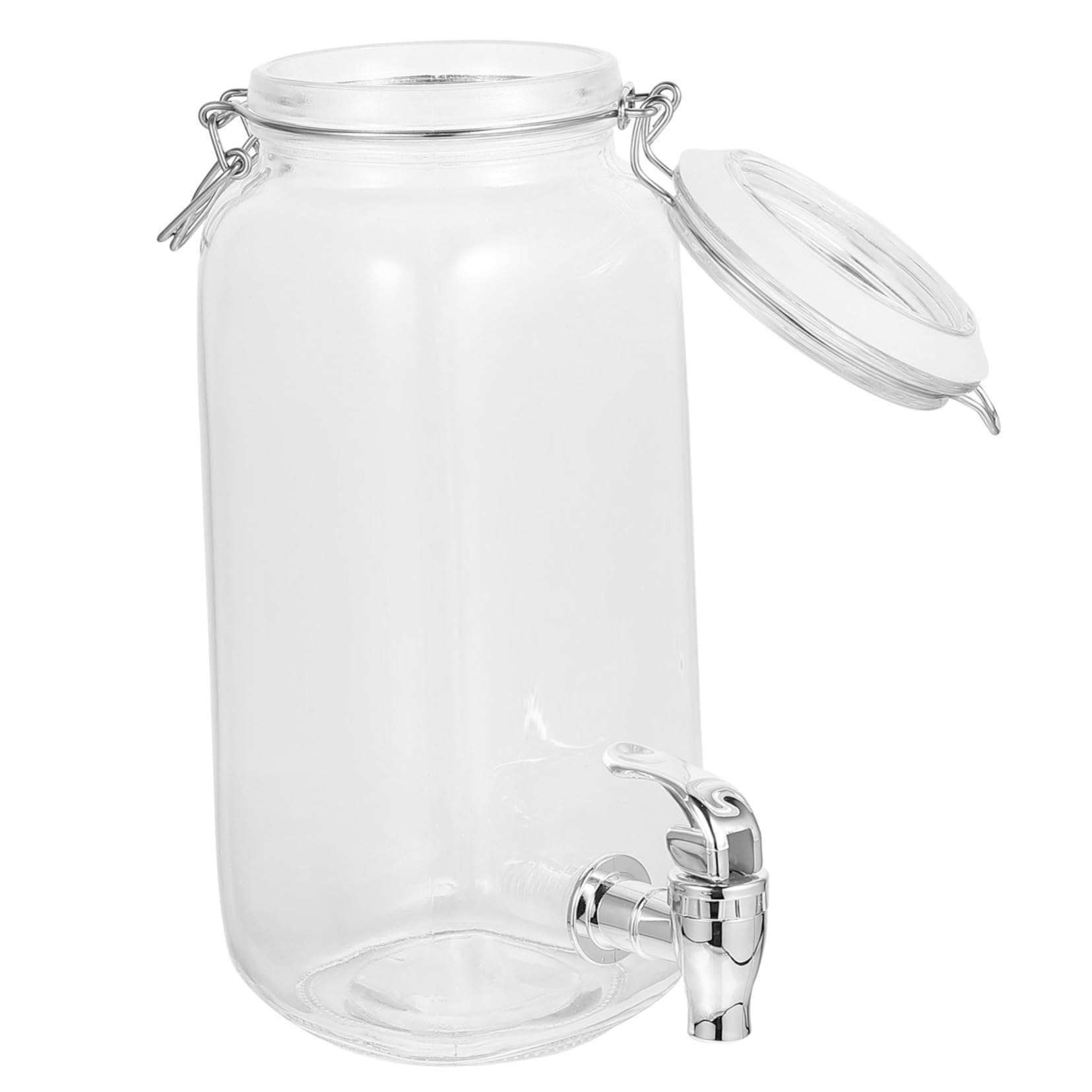 POPETPOP Dispensador de Bebidas de Vidrio Capacidad 1l y 2l con Grifo Seguro y Fácil de Usar para Jugos y Fermentados Hogar