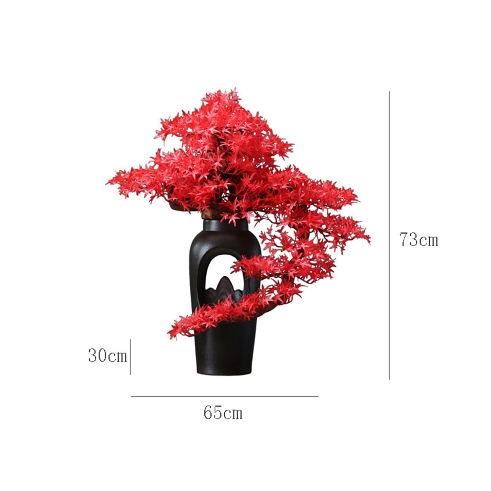 Decorazioni in vaso Artificiale rosso bonsai albero piante finte grandi decorazioni