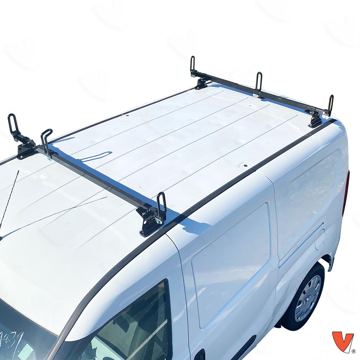 Vantech GFY Heavy Duty 2 Bar Ladder Roof Rack Compatible with: Ram ProMaster City Van (Black)