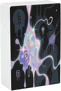 Abstract Art Graffiti Mouse Hiding in The Corner Cigarette Case Plastic Normal Size Cigarette Case Can Hold 20 Cigarettes Smoking Accessories King Size Cigarettes Box Cigs Protective Cover