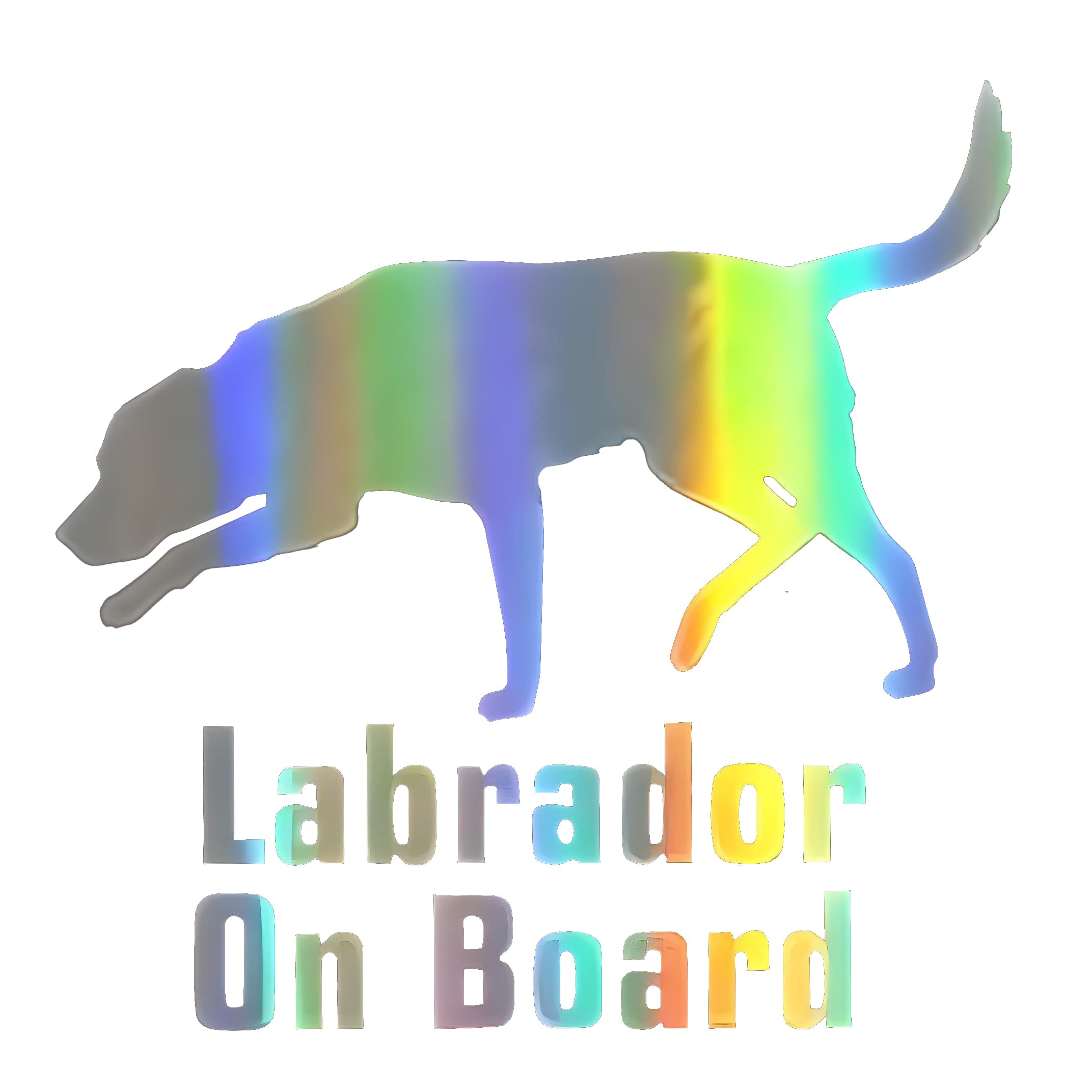 Holographischer Labrador Autoaufkleber, Reflektierend, Wasse