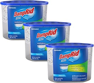 DampRid Fragrance Free Disposable Moisture Absorber - 10.5 oz. Each - 3 Pack – Attracts & Traps Excess Moisture, Eliminates Musty Odors, Creates Fresher, Cleaner Air