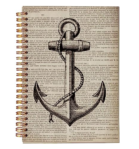 Cadeau pour les amateurs de l'océan : carnet de notes vintage 21 x 14 cm à reliure spirale