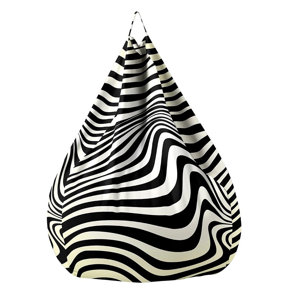 Housse De Pouf Poire Sans Remplissage - Taille 80x90 Cm - Tissu Doux (lin) - Pour Salon, Chambre, Rangement Déco