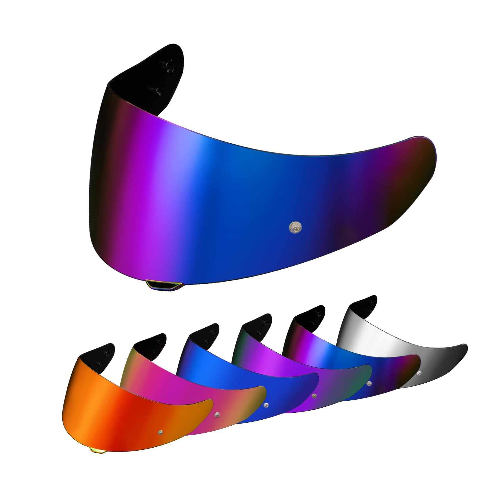 PSLER Shatterproof Helmet Visor for HJ17,C90,C91,SY&amp;CL-MAX 3,Blue Purple