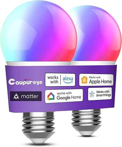 Bombillas con materia, bombillas inteligentes, bombilla LED WiFi funciona con AlexaGoogle HomeApple HomeSmartThings, requiere concentrador, bombilla