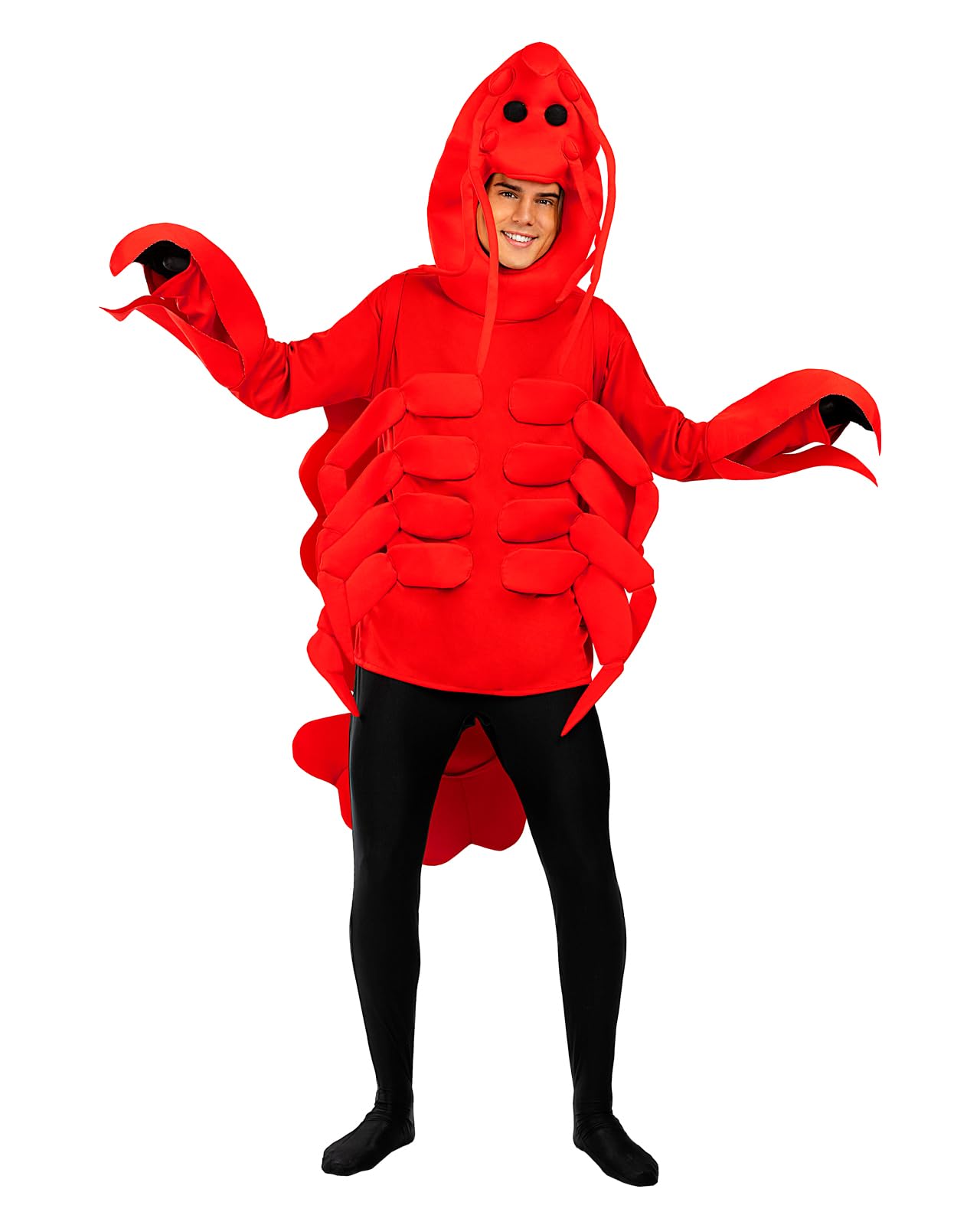 Funidelia Lobster Costume for Men and Women, Animals, Includes One Piece Costume - Adult Suit for Parties, Carnival and Halloween, One Size