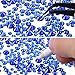 TecUnite 2000 Pieces Flat Back Gems Round Crystal Rhinestones 6 Sizes (1.5-6 mm) with Pick Up Tweezer and Rhinestones Picking Pen for Crafts Nail Face Art Clothes Shoes Bags DIY (Royal Blue)