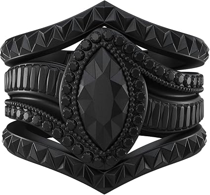 Rinfit Marquise Stackable Silicone Ring Set