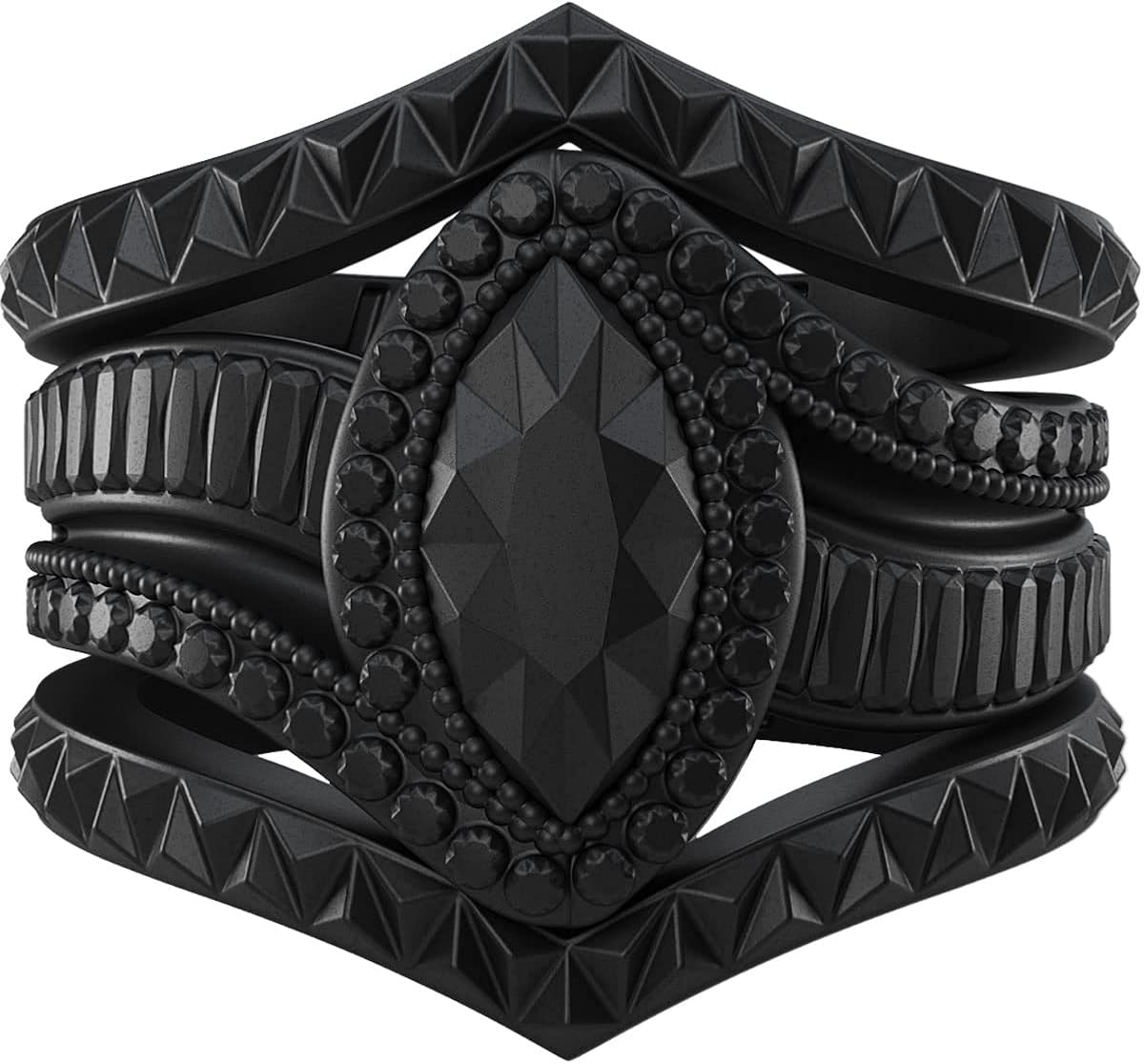 Rinfit Silicone Rings for Women - Bridal Set, Engagement or Promise Ring & Stackable Set - Womens Rubber Wedding Rings & Silicone Wedding Bands Women