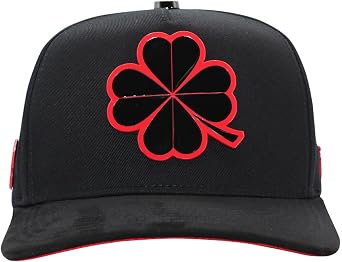 Ferreti Hats FT116 Black Clover Hat for Men & Women - Premium Adjustable Lucky Clover Hat, Black Baseball Cap, Gorras para Hombre Originales