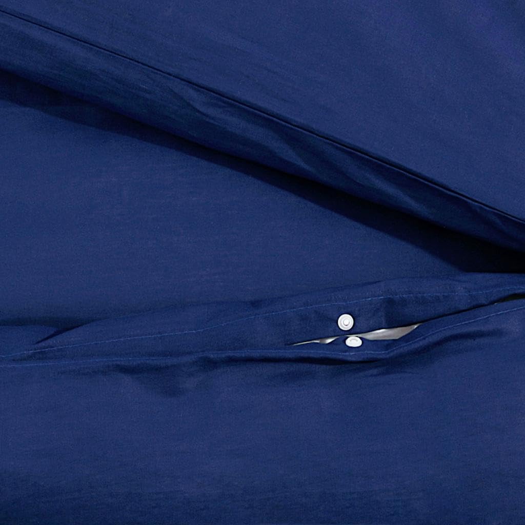 Generico Set Copripiumino Blu Marino 240x220 cm in Cotone,Biancheria,Lenzuola e Coperte,Copripiumini-136144