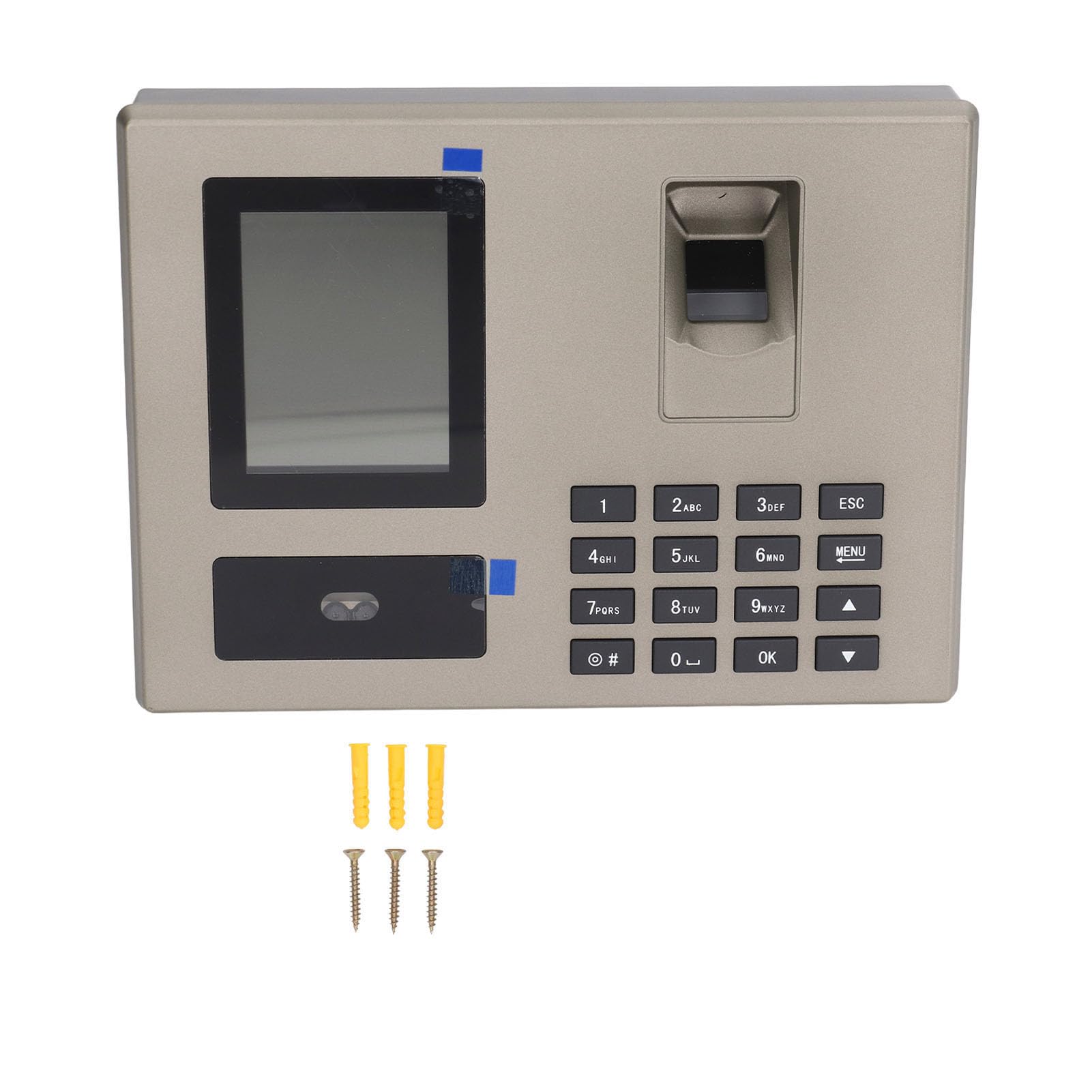 Yunir Macchina per la Presenza dei Dipendenti, Riconoscimento Facciale PIN Punzonatura Impronta Digitale Tempo Biometrico Orologio per Impronte Digitali, con Display LCD, per (Spina