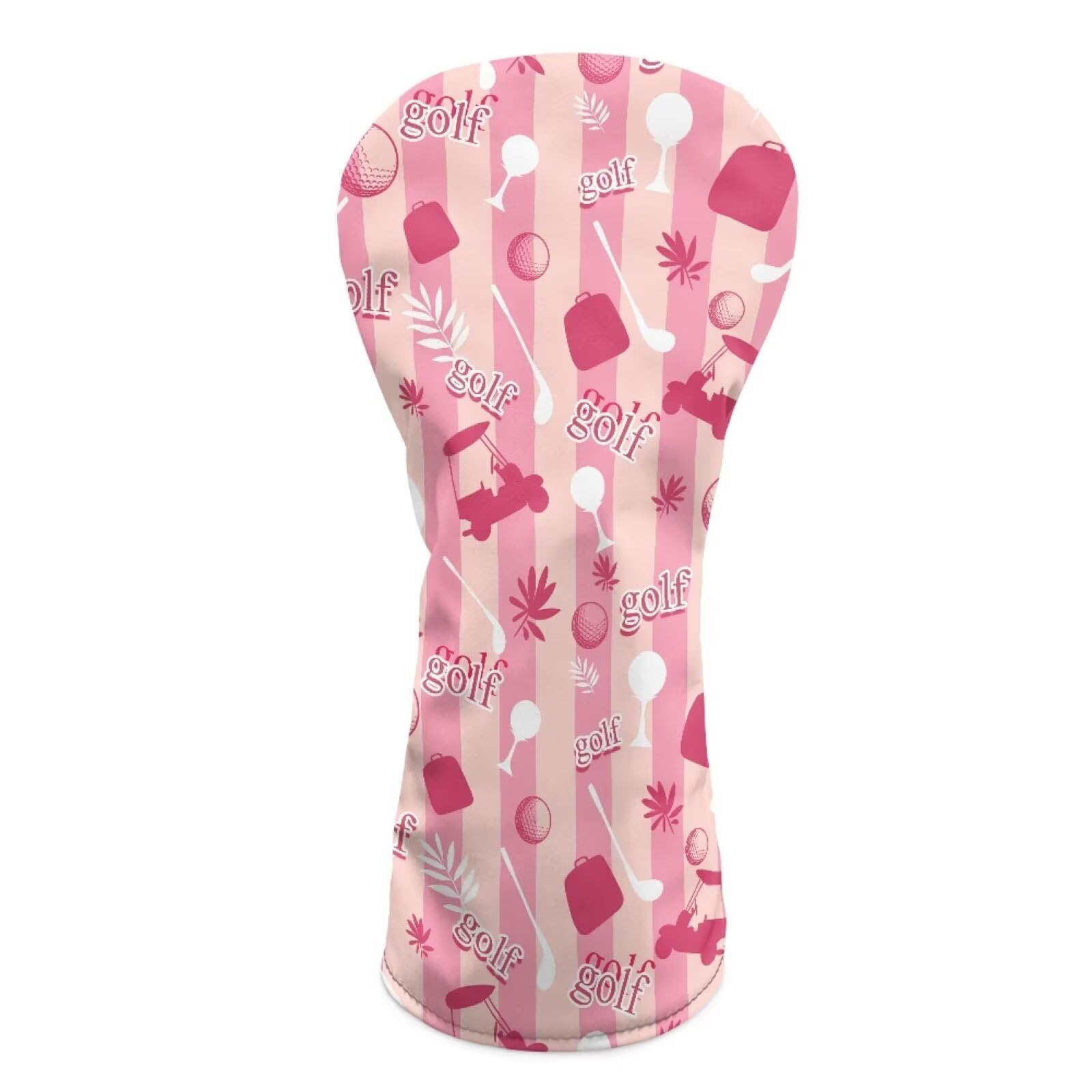 Photo 1 of ELEQIN Pink Golf Club Head Covers, Golf Head Covers Fits Fairway 3 Wood 5 Wood, Funny Easy to Use Wrap Sleeve Waterproof Leather Headcovers, Outdoor Sports Accessories, Gift for Club Men Women