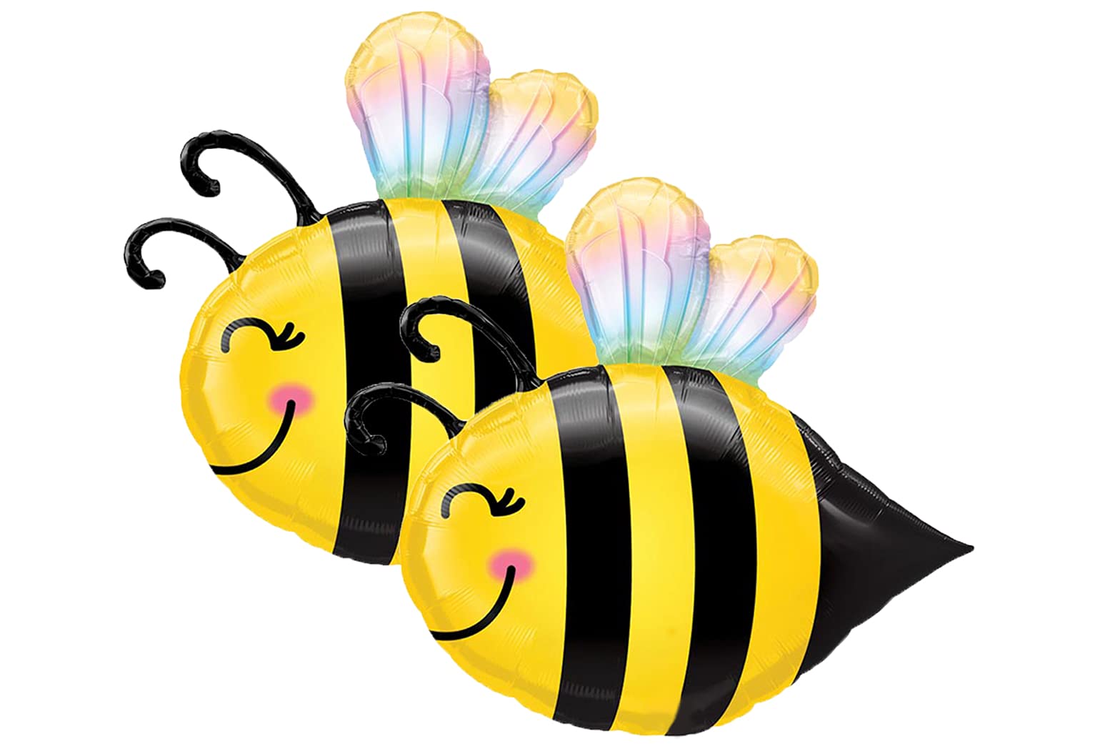 Set of 2 Sweet Yellow Bumblebee 38" Foil Party Balloons