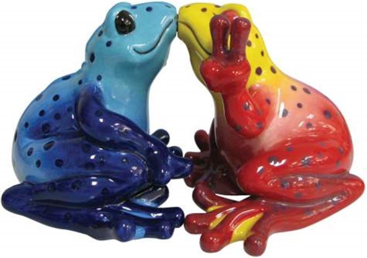 Peace Frogs Magnetic Kissing Frogs Salt and Pepper Shaker Set, 2-3/4-Inch