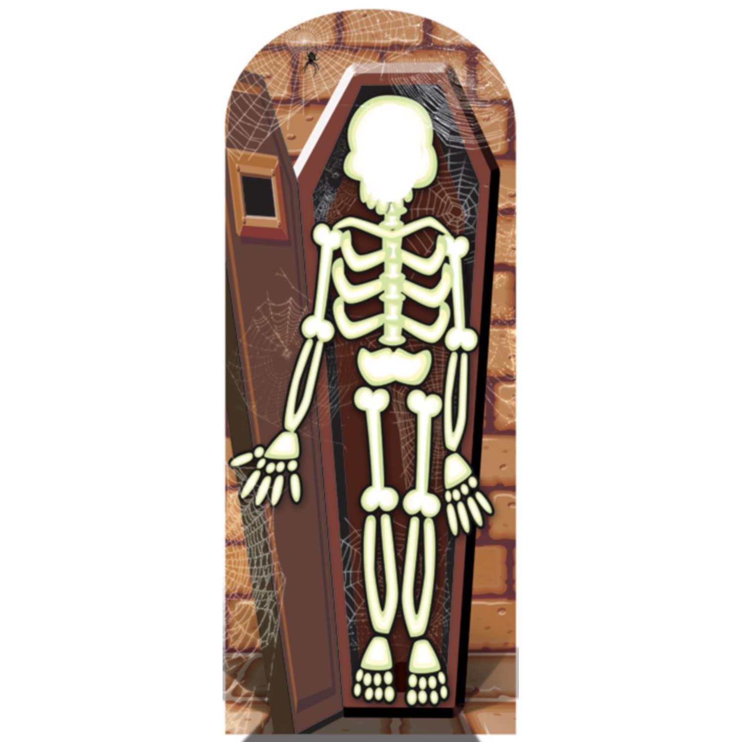 Star Cutouts Skeleton Stand In Starl Cut Outs Halloween, Multi-Colour