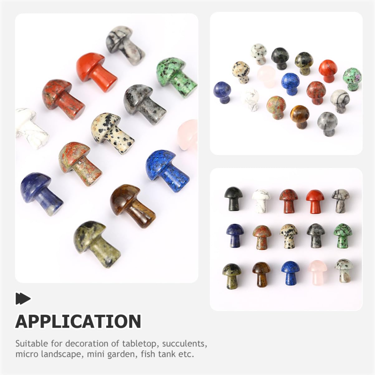Abaodam 45stücke Teiliges Mini Kristall-pilz Deko Aquarien Und Mikrolandschaften Bunte Kristallornamente Für Zimmerpflanzen Garten Und Fotografie Für Bastel Und Sammlerfreunde