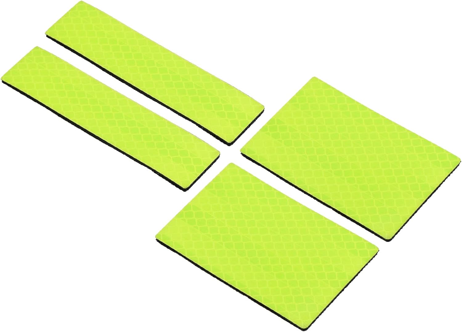 PATIKIL Reflective Patch 1x4 2x3, 4 Pcs Hook and Loop Fastener Safety ...