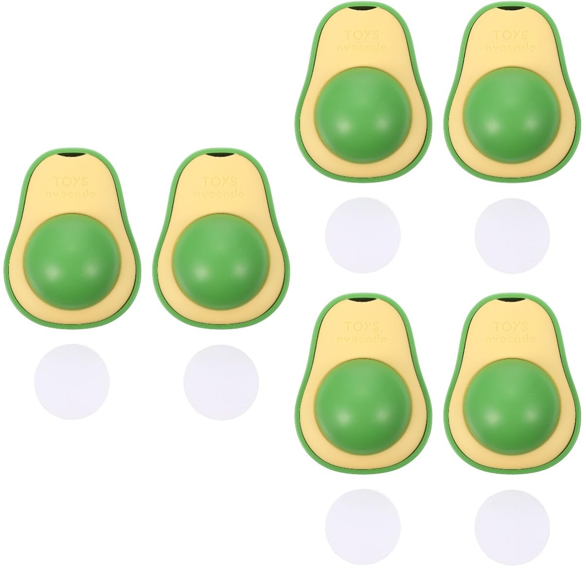VANZACK 6pezzi Giocattoli Per Gatti Forma Di Avocado Con Catnip Giocattoli Interattivi Per Masticare e Divertirsi Per Gattini e Gatti Adulti Verde
