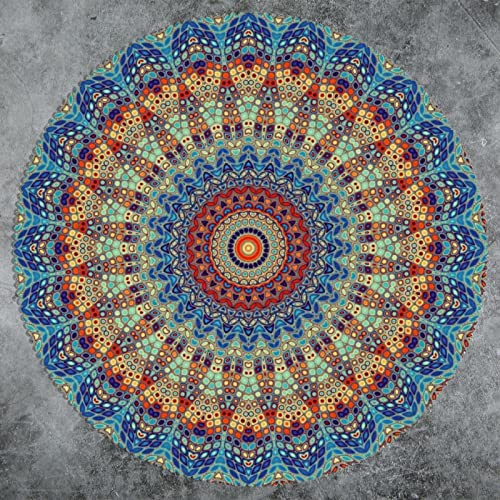 Round Placemats Set Of 6 Place Mats Mandala Placemat Washable Stain Resistant Oil-Proof Table Mats For Outdoor Indoor Home Kitchen Dining Table #TOP6
