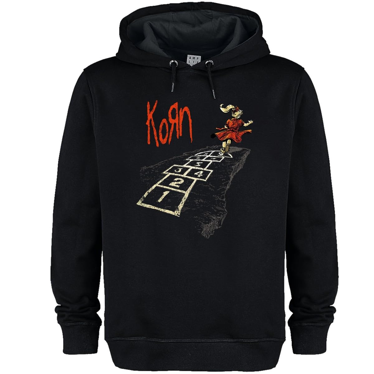 Amplified - Sudadera Follow The Leader Hopscotch Korn para Adultos Unisex (XXL) (Negro)