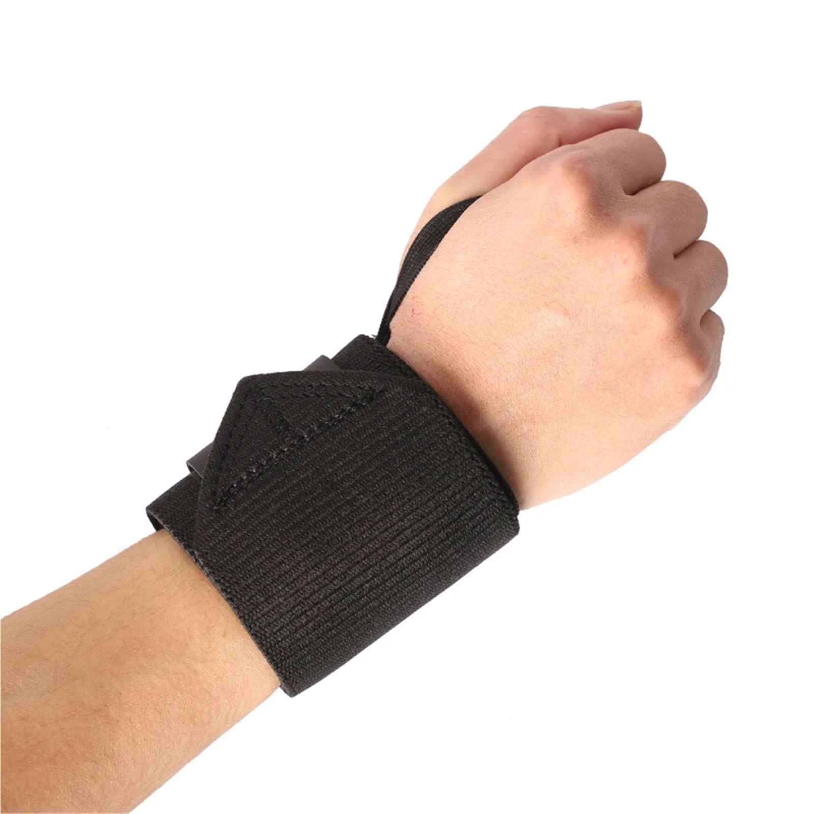 Cinghie da polso per sollevamento pesi 1 paio di fasce da polso imbottite for sollevamento pesi, for powerlifting, supporto flessibile, nylon rosso, allenamento della forza