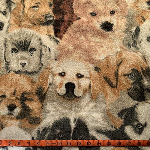 Puppies Anti-Pill No-Sew Throw Fleece Fabric Kit (50x60) - Image 3
