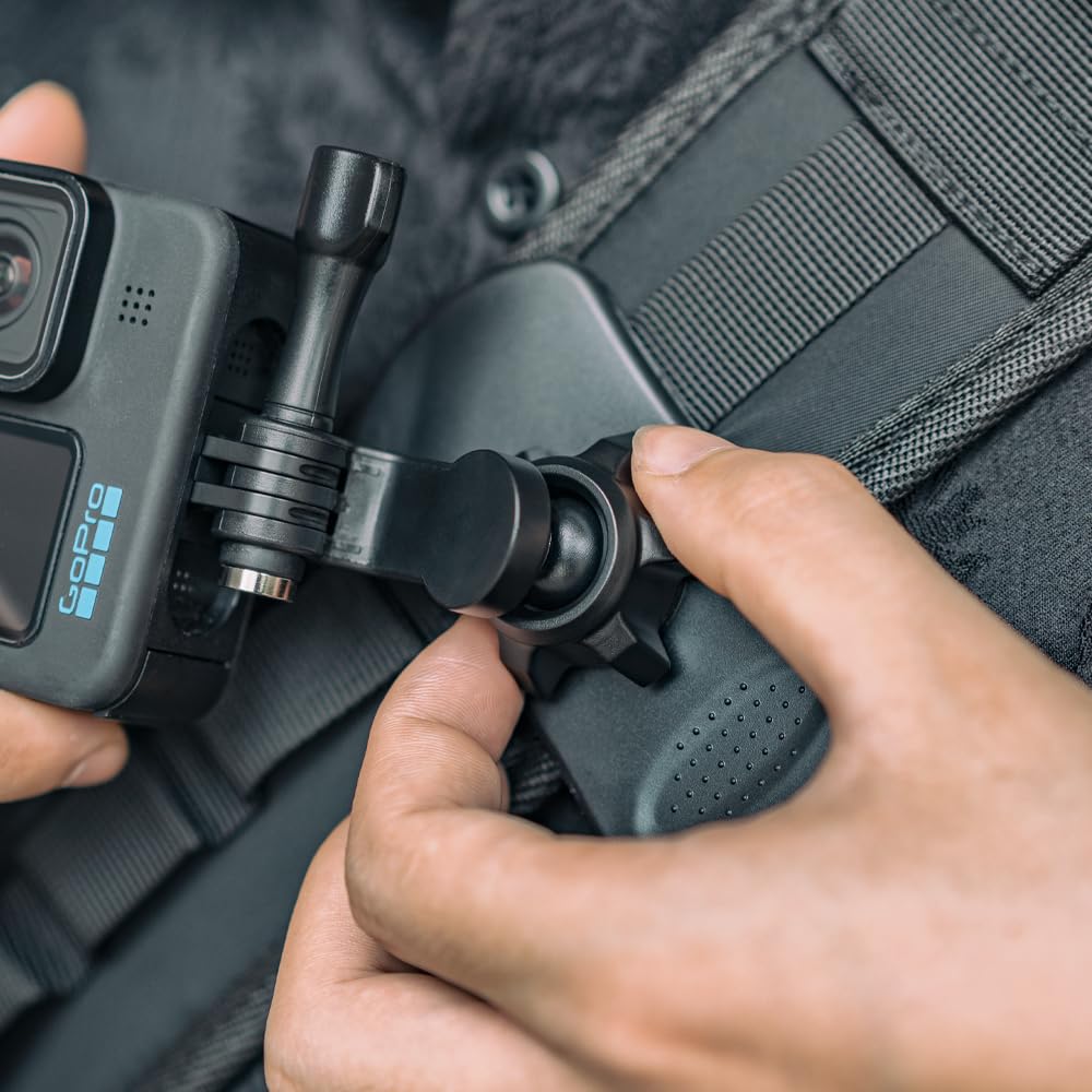 Soporte Giratorio 360° Para Mochila Y Hombro – Compatible Con GoPro Y Cámaras De Acción, Con Clip Resistente Y Rótula 📸