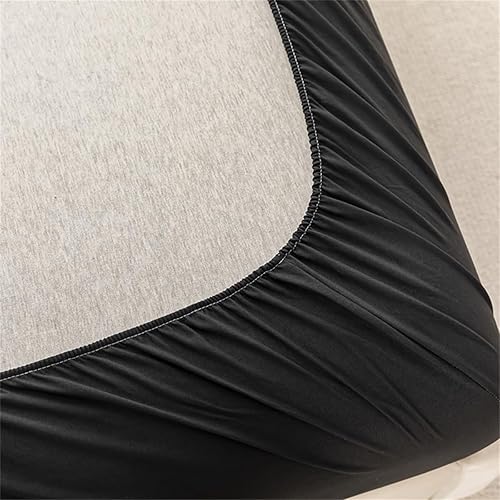 Miniatura 3 de JUWENIN, Sábana bajera ajustable de microfibra, acabado cepillado, resistente a las arrugas, a la decoloración, a las manchas, una sábana bajera