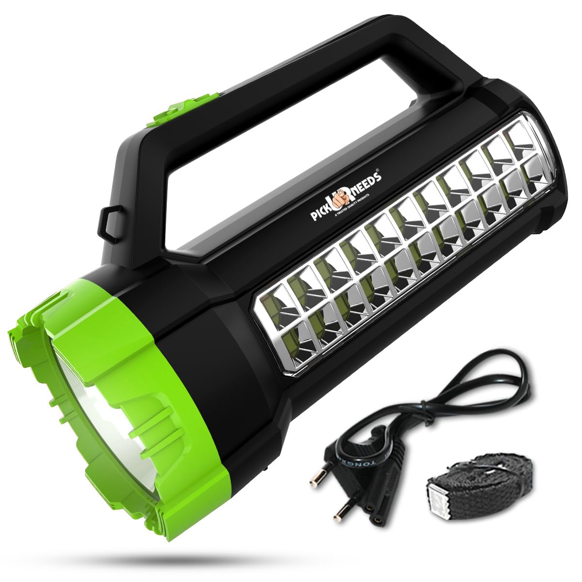 Pick Ur Needs Emergency Long Range Search Torch Light 75W Laser + 22 Smd Side LED Rechargeable Bright Torch Light (Green) (B09GKTT2KP) Amazon Price History, Amazon Price Tracker