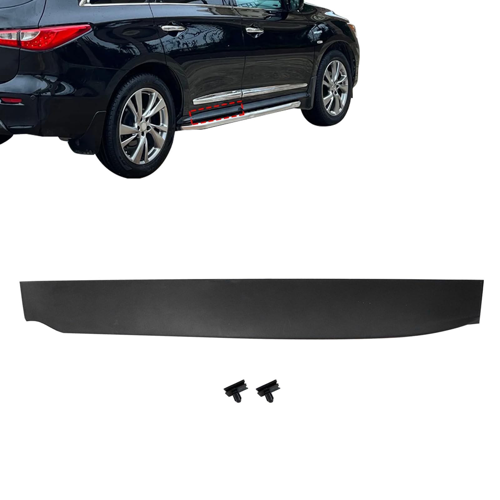 SecosAutoparts Rear Right Door Lower Molding Trim Compatible with