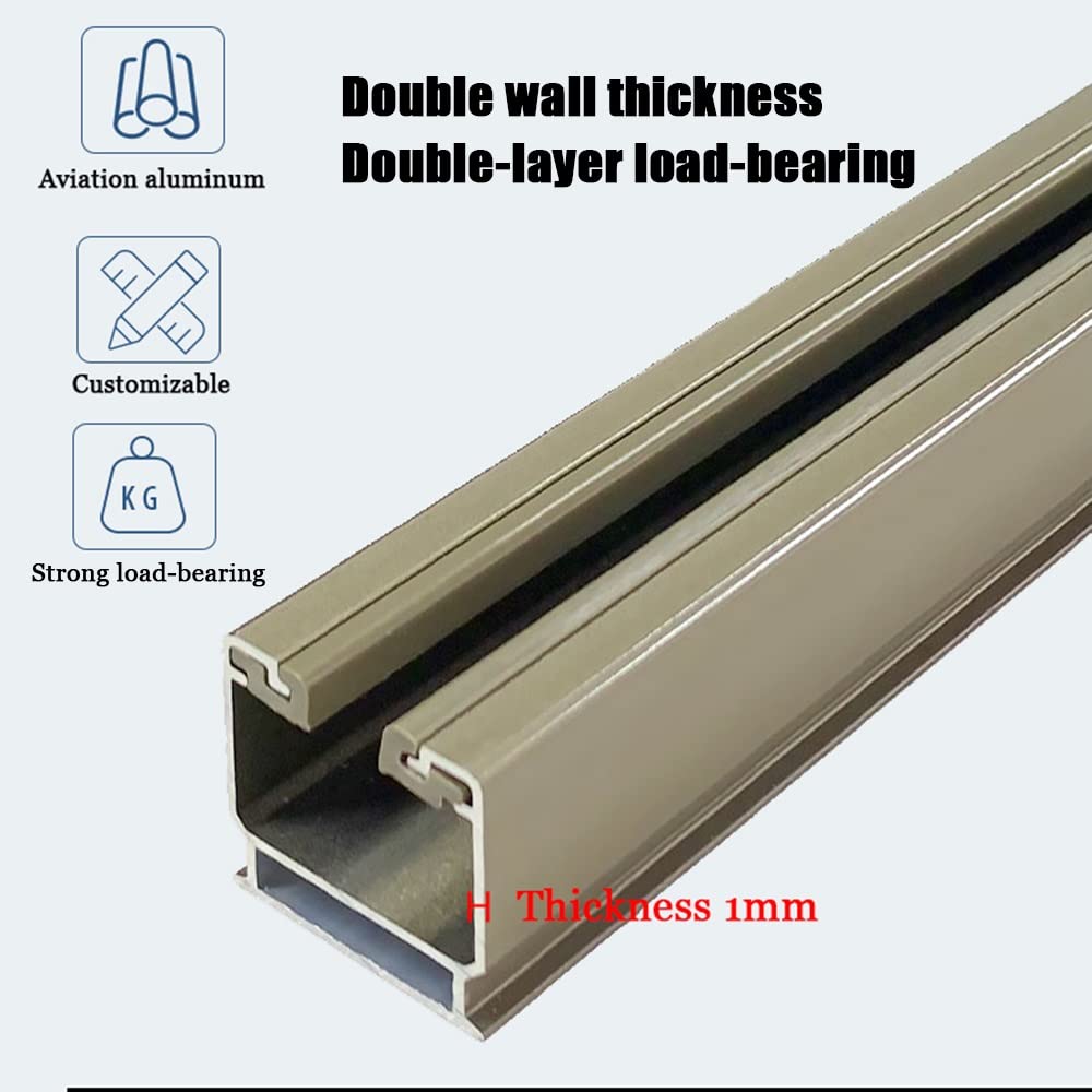 Rail De Rideau Robuste, Rail À Rideaux En Aluminium Montage Au Plafond Ou Au Mur, Rail De Plafond Séparateur De Pièces, Rail Pour Rideaux Kit Pour Salon Privé(White-Wall,4m(4 * 1m))