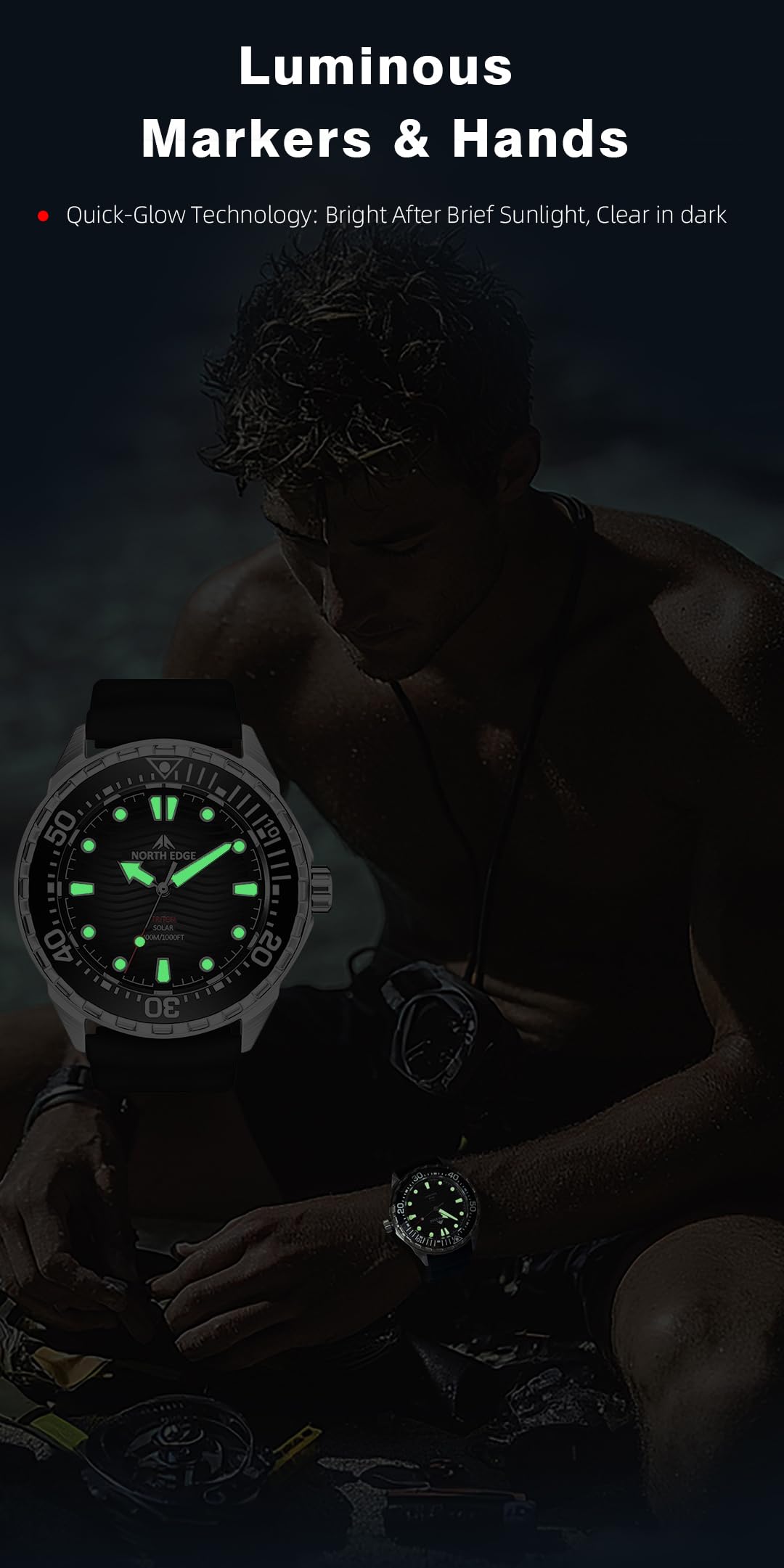NORTH EDGE Collection Triton – Montres de plongée solaires 300 m | TRITON Collection