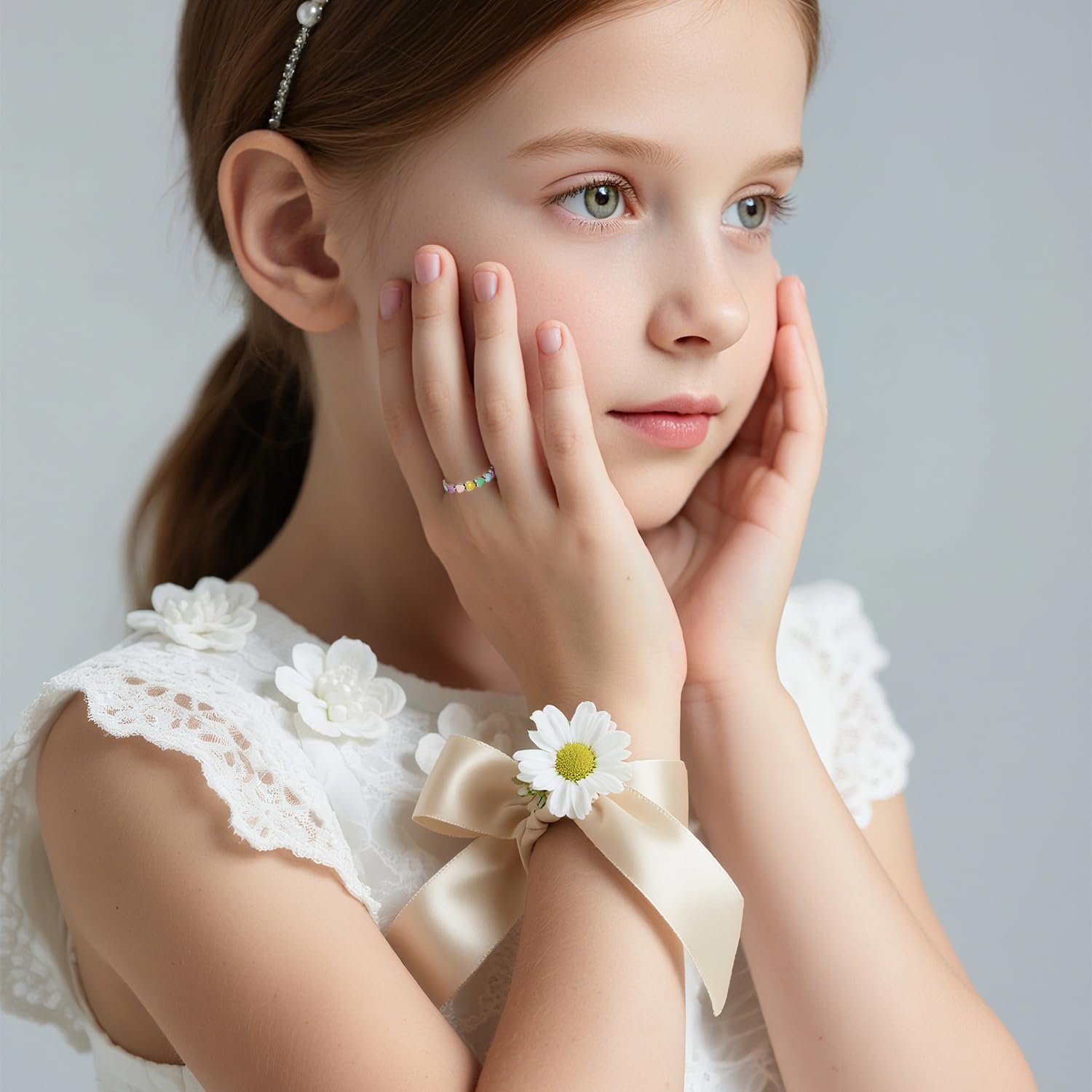 925 Sterling Silver Rainbow Heart Rings for Women Teen Girls Hypoallergenic Dainty Colorful Heart Finger Rings Promise Ring for Her Birthday Valentine's Day Christmas Gifts - Image 3