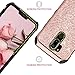 BENTOBEN Case for LG G7 ThinQ, Case for LG G7, Heavy Duty 2 in 1 Hybrid Hard PC Soft TPU Laminated Shiny Faux Leather Chrome Shockproof Cover Protective Phone Case for LG G7/LG G7 ThinQ, Rose Gold